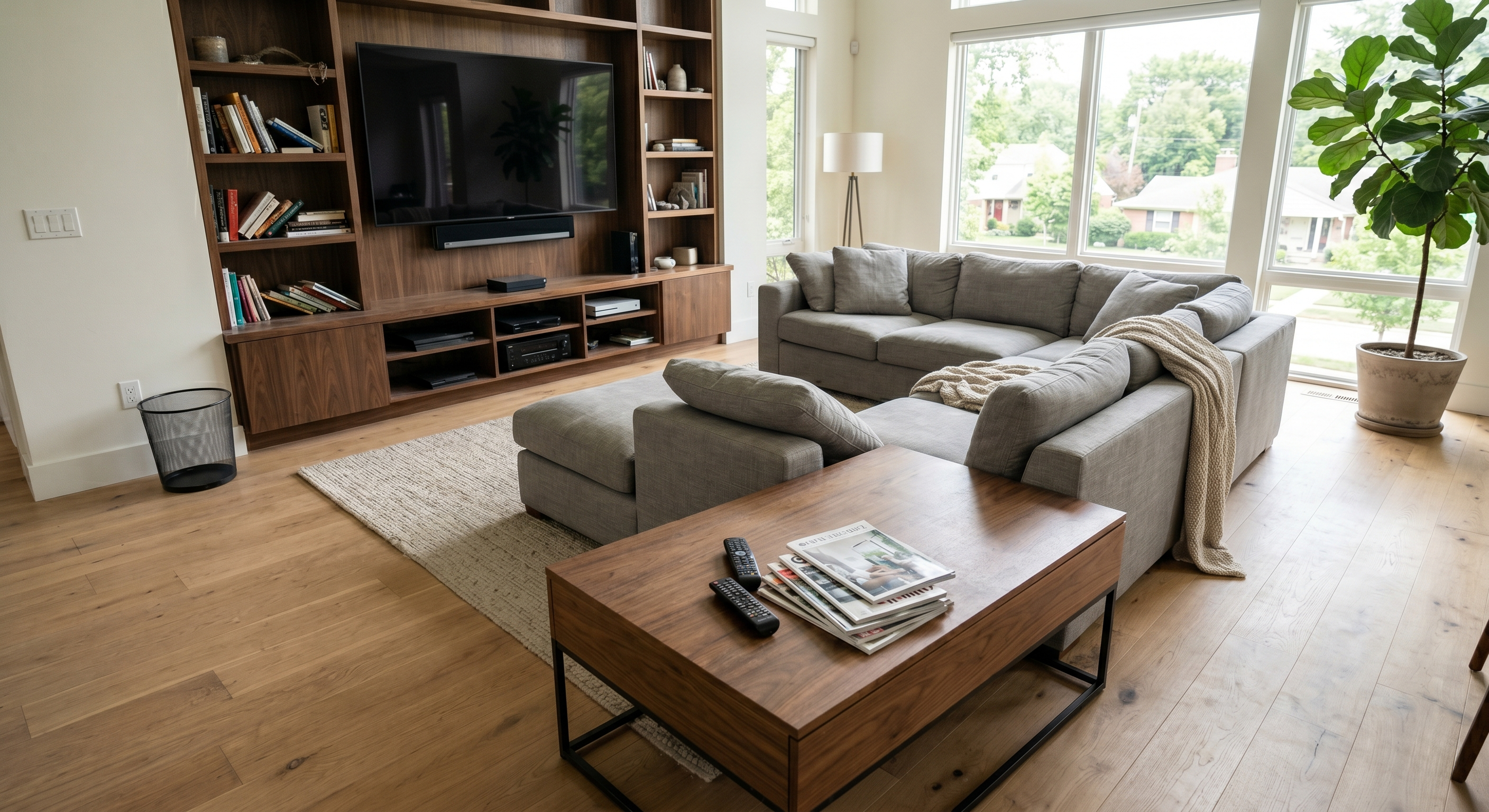 Living room after cleaning